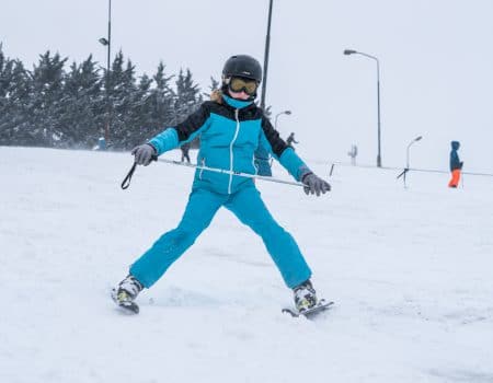 Skien in de echte sneeuw in Bergschenhoek (het kon)